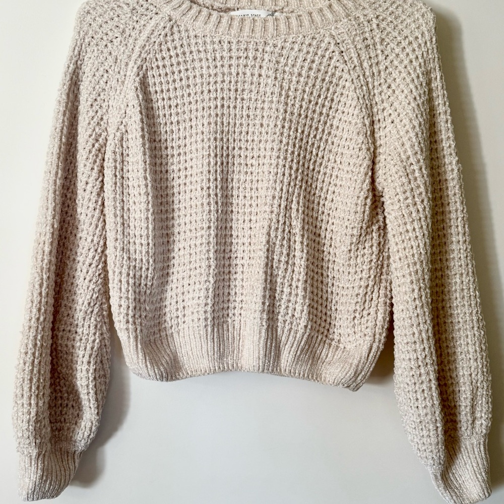 Altar'd State Cream Textured Sweater